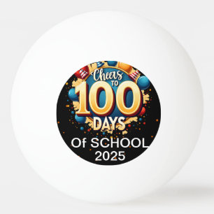 100 dagen: feestelijke 100ste schooldag pingpongballen