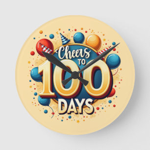100 dagen: feestelijke 100ste schooldag ronde klok