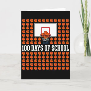 100 DAGEN FEESTEN Basketbalfan Kaart