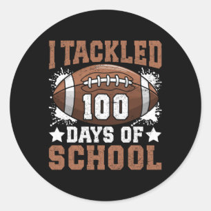 100 dagen Football op school 100 dagen Sma Ronde Sticker
