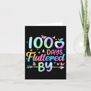 100 dagen gefladder door - 100ste schooldag kaart