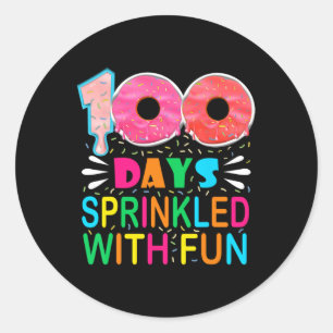100 dagen gesponnen met vun taart 100e dag van S Ronde Sticker