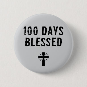 100 Dagen Gezegend - 100e Dag van de School Christ Ronde Button 5,7 Cm