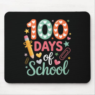 100 dagen grappige retro geruite cirkel muismat