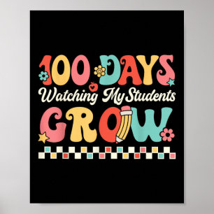 100 dagen groeien met studenten 100ste dag van de poster