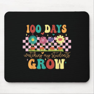 100 Dagen Groeiende Boho Bloemen Leraar 100ste Dag Muismat