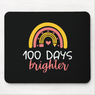 100 dagen helderder regenboog leraar meisje 100e d muismat