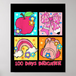 100 dagen helderder retro coquette 100ste dag van poster