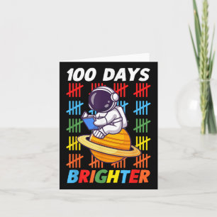 100 dagen helderdere ruimteastronaut 100ste dag va kaart