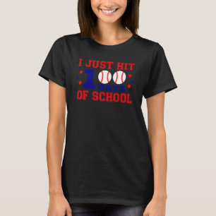100 dagen honkbal 100e dag school S T-shirt