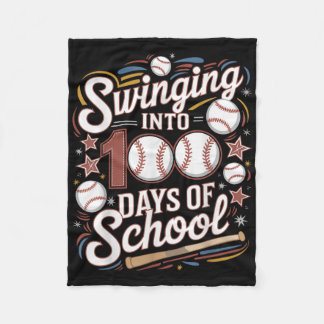 100 dagen honkbal op school fleece deken