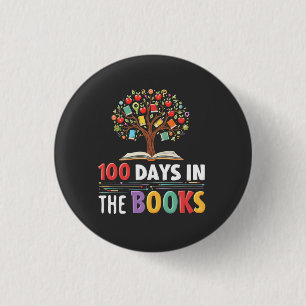 100 dagen in de boeken dagen van de leraar van het ronde button 3,2 cm