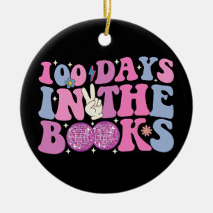 100 Dagen In De Boeken Disco Bal Groovy Retro Keramisch Ornament