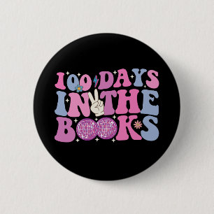 100 Dagen In De Boeken Disco Bal Groovy Retro Ronde Button 5,7 Cm