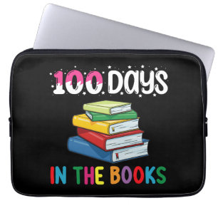 100 dagen in de boeken school lezen bibliothecaris laptop sleeve