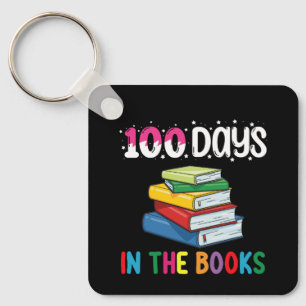 100 dagen in de boeken school lezen bibliothecaris sleutelhanger