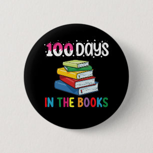 100 dagen in de boeken Schoolbibliothecaris Ronde Button 5,7 Cm