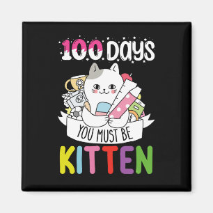 100 dagen je moet kitten kat van school zijn magneet