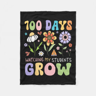 100 dagen kijken hoe mijn studenten groeien Funny  Fleece Deken
