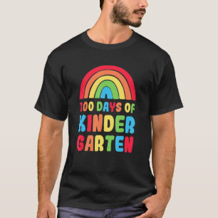 100 dagen Kinder Garten Dag van de kleurrijke rege T-shirt