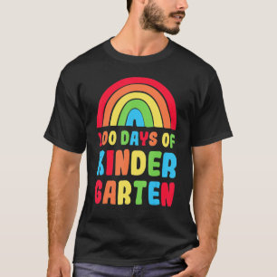 100 dagen Kinder Garten Dag van de kleurrijke rege T-shirt