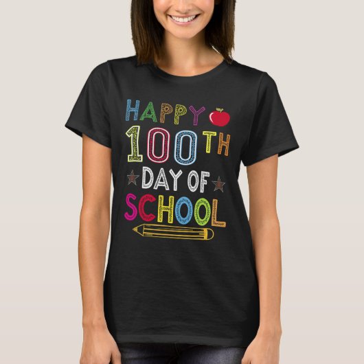 100 dagen Kinder schoolcadeau voor studenten T-shirt (Voorkant)