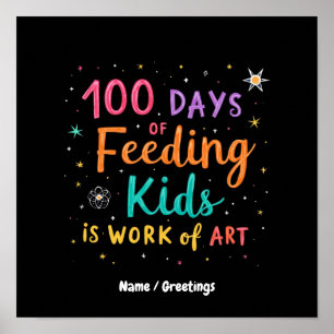 100 dagen kinderen voeden is een kunstwerk: poster