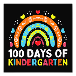 100 dagen Kindergarten Foto Afdruk