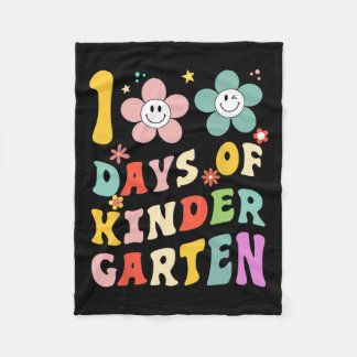 100 dagen Kindergarten Groovy 100e dag school t Fleece Deken