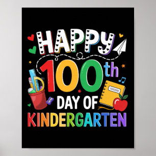 100 dagen kleuterleidster Gelukkige 100e dag O Poster