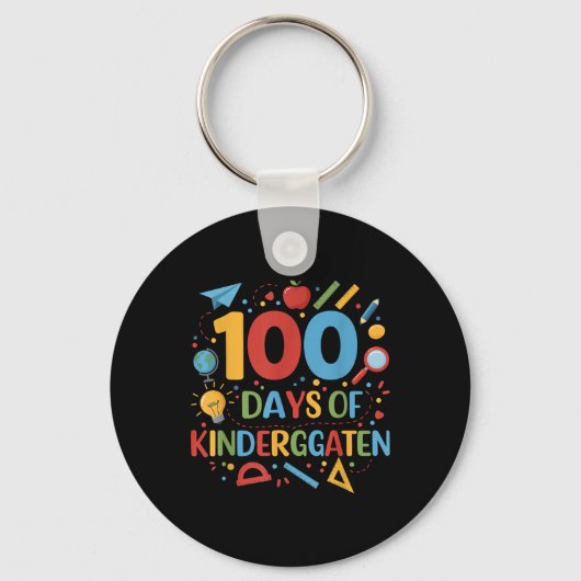 100 dagen kleuterschool 100 dagen sleutelhanger (Voorkant)