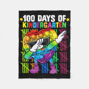 100 Dagen Kleuterschool Dabben Kleurrijke Fidget T Fleece Deken