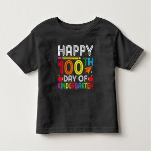 100 dagen kleuterschool Kleurrijke Schattigee peut Kinder Shirts