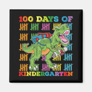 100 dagen kleuterschool T Rex dinosaurus school Magneet