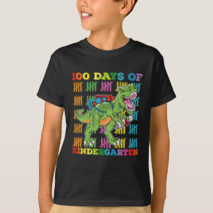 100 dagen kleuterschool T Rex dinosaurus school T-shirt