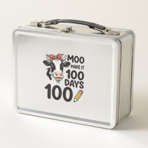 100 Dagen Koe Shirt Vintage Gravure School Ontwerp