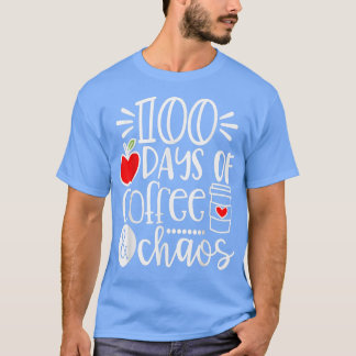 100 dagen koffie-chaos100 dagen school t-shirt