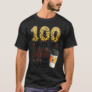 100 dagen koffie en chaos 100 dagen school F T-shirt