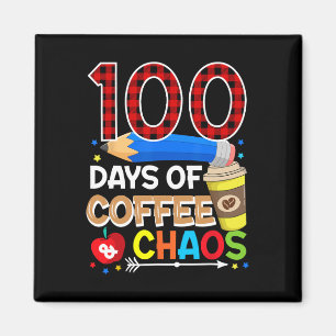 100 dagen koffie en chaos - 100 dagen school magneet