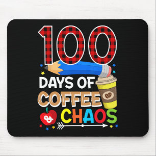 100 dagen koffie en chaos - 100 dagen school muismat