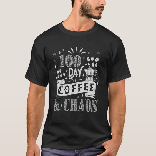 100 dagen koffie t-shirt (Voorkant)