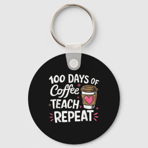 100 dagen Koffieopleiding herhalen 100e dag school Sleutelhanger