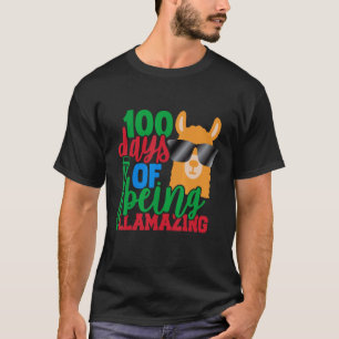 100 dagen lang Llamazing School Lief Leuk Lama T-shirt