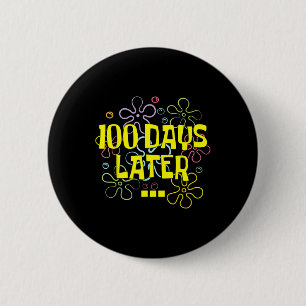 100 dagen later leraar en leerling 100ste dag van ronde button 5,7 cm