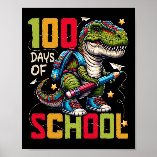 100 dagen leerlingstijd 100 dagen slimmer 100 dage poster (Voorkant)