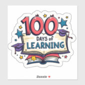 100 dagen leren vieren sticker (Vel)