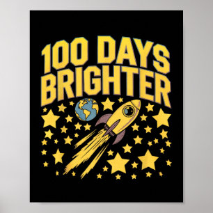 100 dagen lichter, 100e dag van de Rocket van de s Poster
