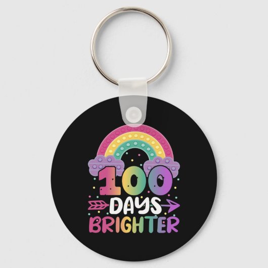 100 dagen lichter Kindergarten Toddler Boy Girl Sleutelhanger (Voorkant)