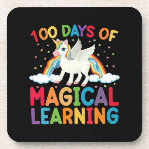 100 dagen magisch leerschool eenhoorn meisjes  bier onderzetter