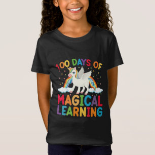 100 dagen magisch leerschool eenhoorn meisjes t-shirt